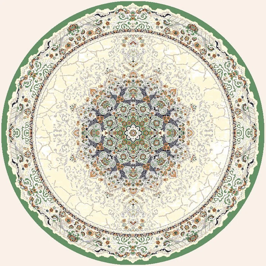 фото Ковер amira 4922a d.blue-l.grey (зелёный) круг elisa rugs