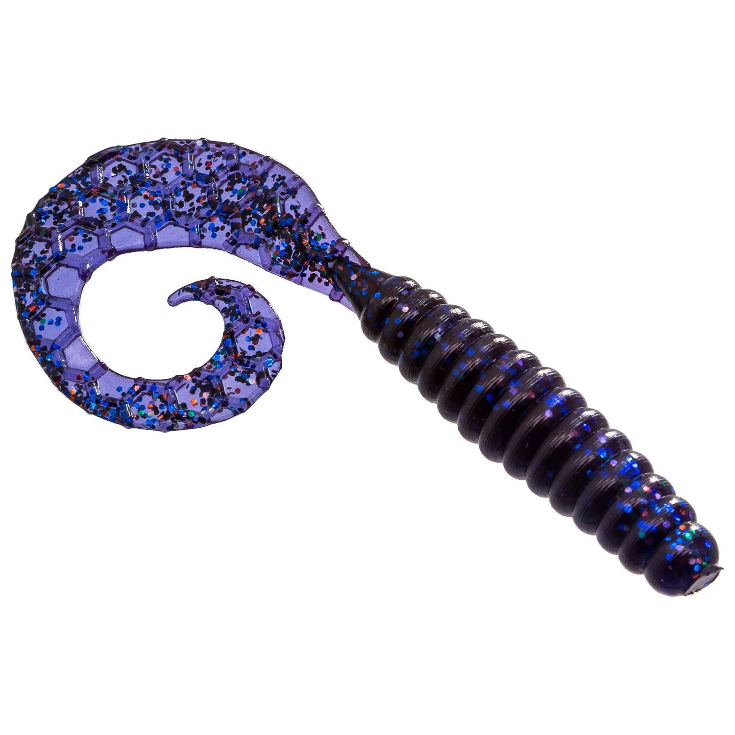 

Силиконовая приманка Esox Twirly Grub 80 мм цвет FK017 Indigo Mix 6 шт, Twirly Grub