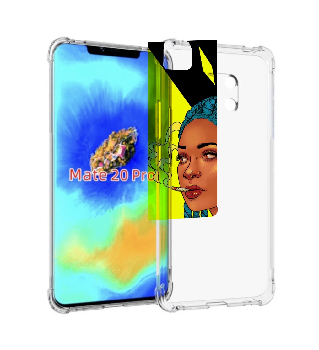 

Чехол MyPads девушка с запутанными волосами синий женский для Huawei Mate 20 Pro., Прозрачный, Tocco