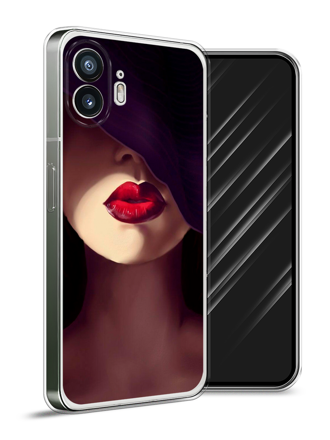 

Чехол Awog на Nothing Phone (2) "Красные губы", Черный;бежевый;красный, 3300250-1
