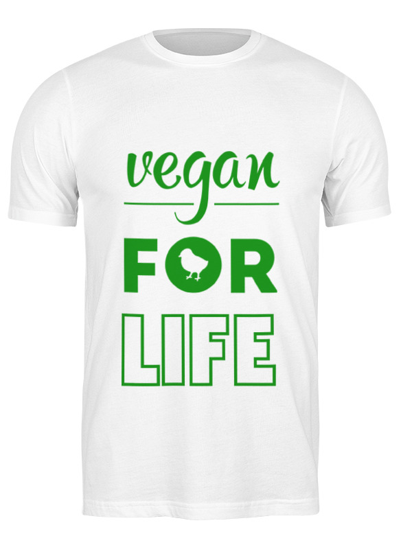 

Футболка мужская Printio Vegan for life белая L, Белый, Vegan for life