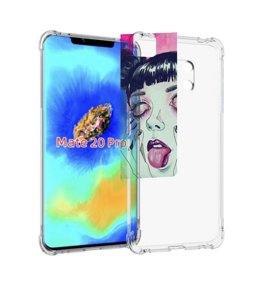 

Чехол MyPads девушка без зрачков для Huawei Mate 20 Pro/Mate 20 RS 6.39, Прозрачный, Tocco
