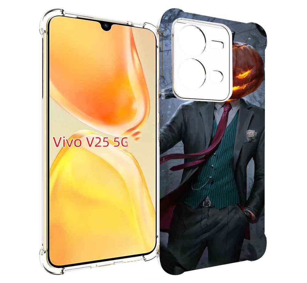 

Чехол MyPads Тыква-убийца для Vivo V25 5G / V25e, Прозрачный, Tocco