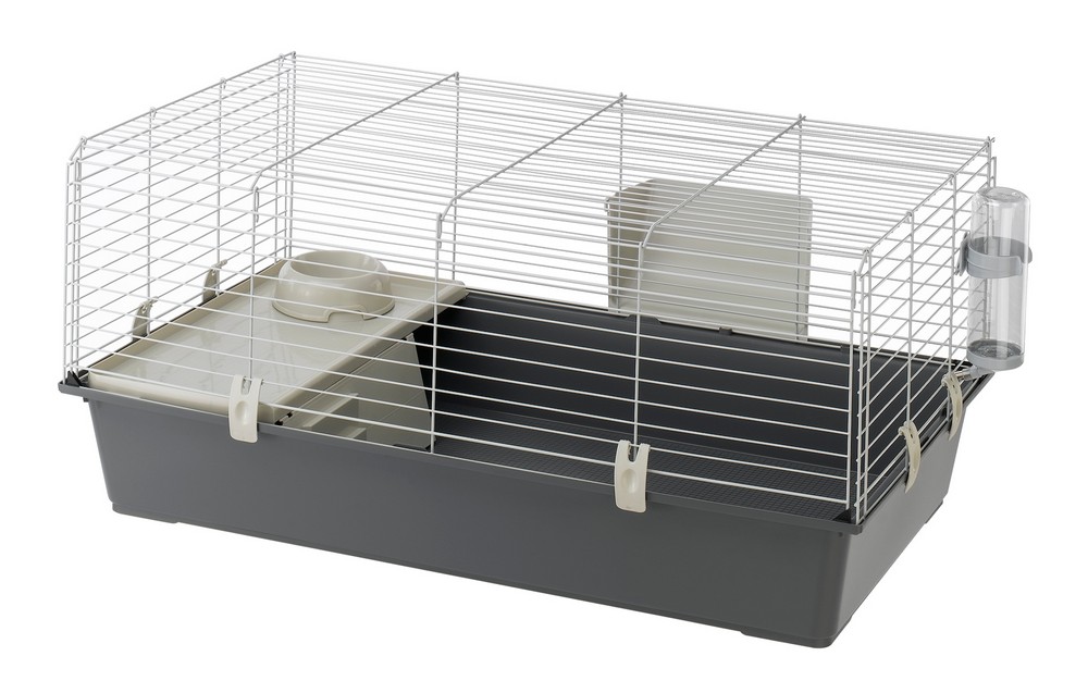 

Клетка для кроликов Ferplast RABBIT 100 NEW, серый поддон, пластик, металл, 95x57x46 см, RABBIT 100 NEW