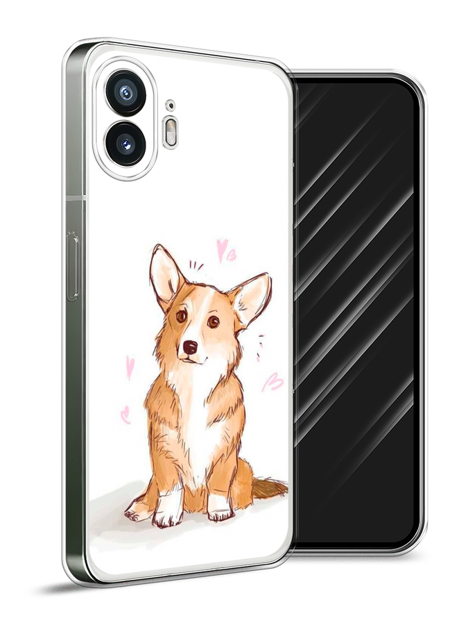 

Чехол Awog на Nothing Phone (2) "Корги любовь", Бежевый;белый, 3300250-1