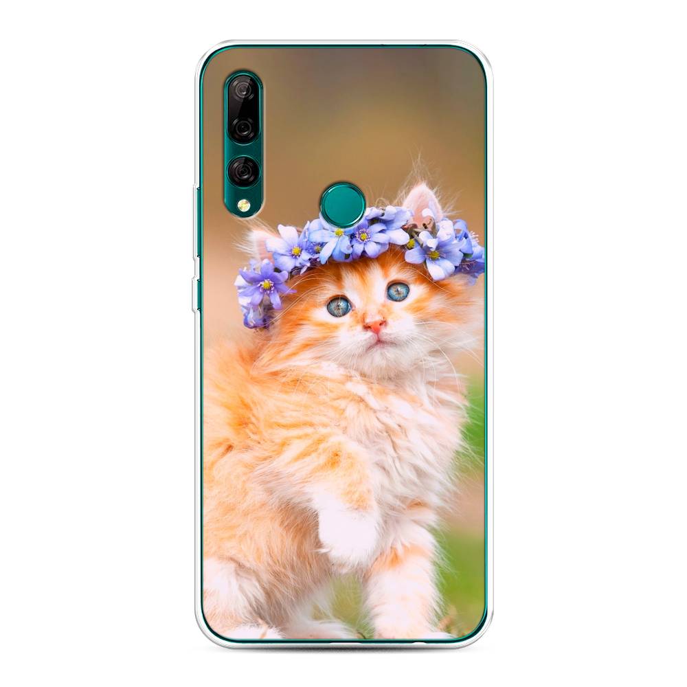 фото Чехол awog "рыжий кот в венке" для huawei y9 prime 2019