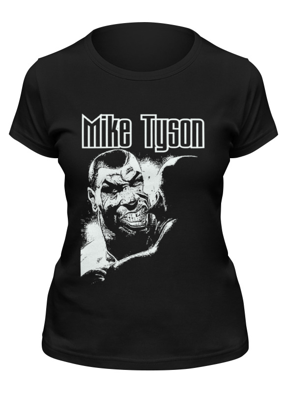 

Футболка женская Printio Mike tyson черная L, Черный, Mike tyson