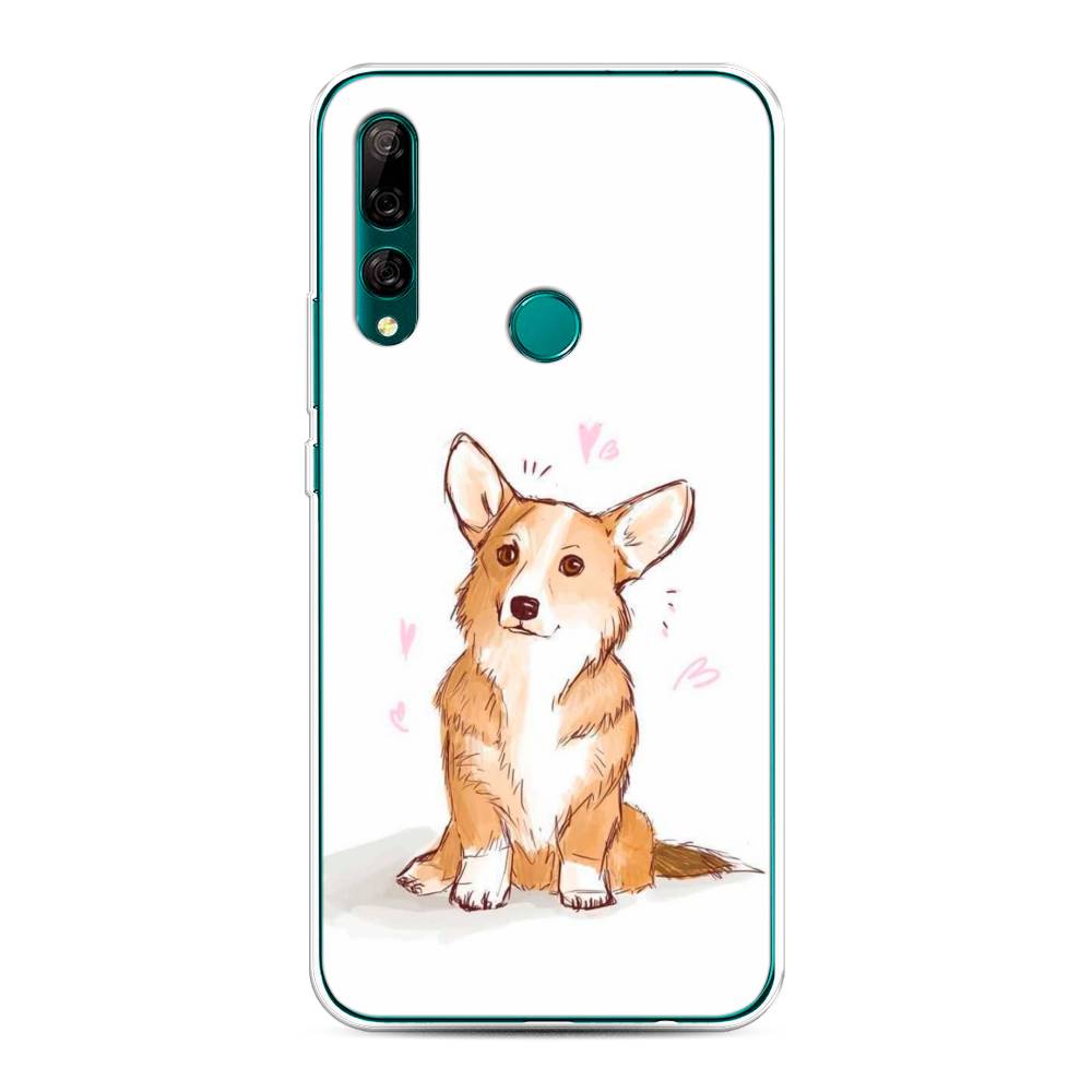 

Чехол Awog на Huawei Y9 Prime 2019 "Корги любовь", Бежевый;белый, 611950-1