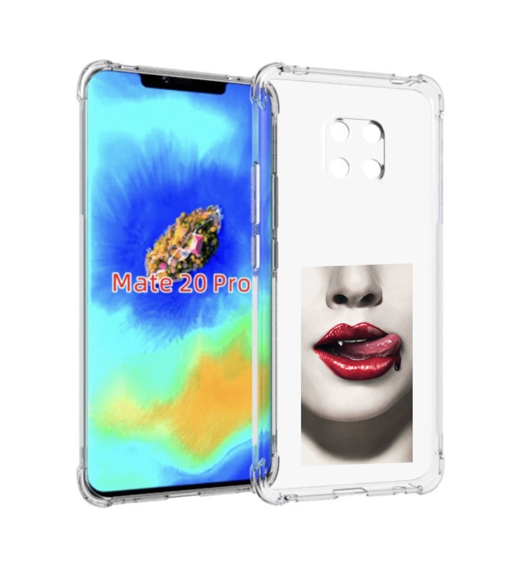 

Чехол MyPads губы-вампирши для Huawei Mate 20 Pro/Mate 20 RS 6.39, Прозрачный, Tocco
