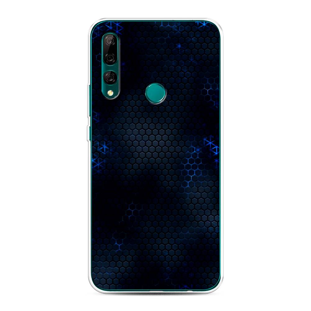 фото Чехол awog "фон соты синие" для huawei y9 prime 2019