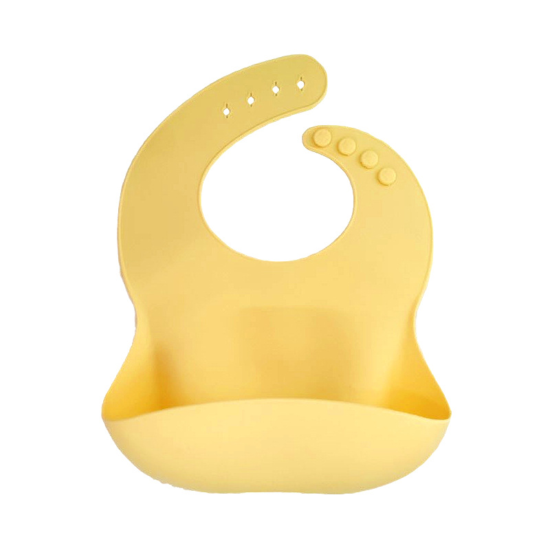 Нагрудник силиконовый для кормления розовый