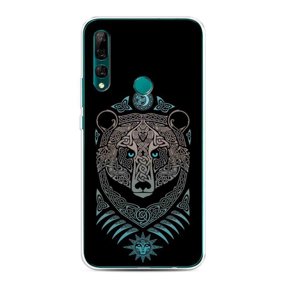 

Чехол Awog на Huawei Y9 Prime 2019 "Кельтский медведь", Черный;серый, 611950-2