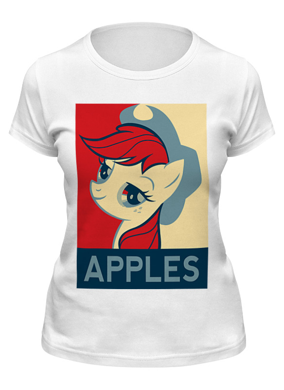 

Футболка женская Printio Пони apples белая L, Белый, Пони apples