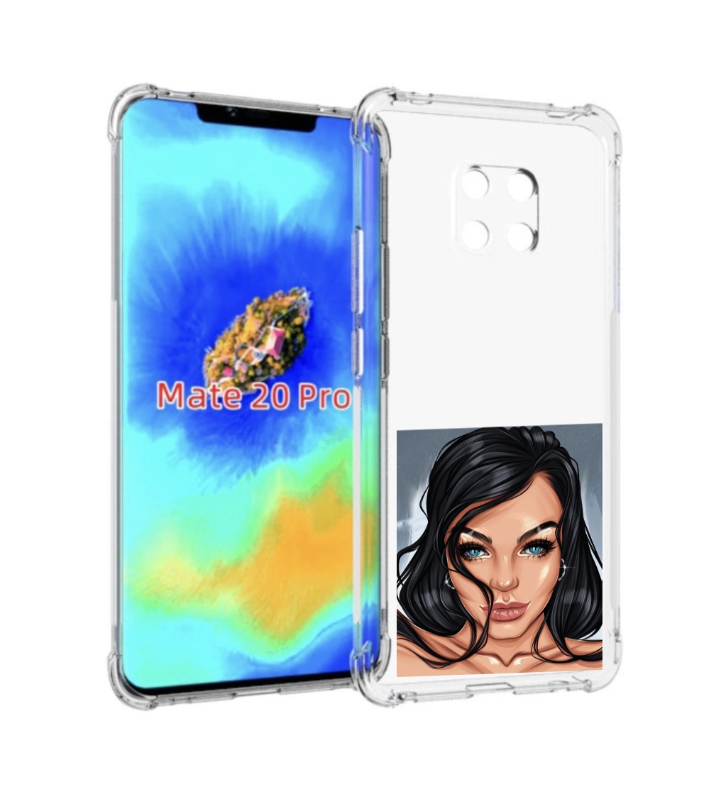 

Чехол MyPads голубые-глаза-у-брюнетки женский для Huawei Mate 20 Pro/Mate 20 RS 6.39, Прозрачный, Tocco