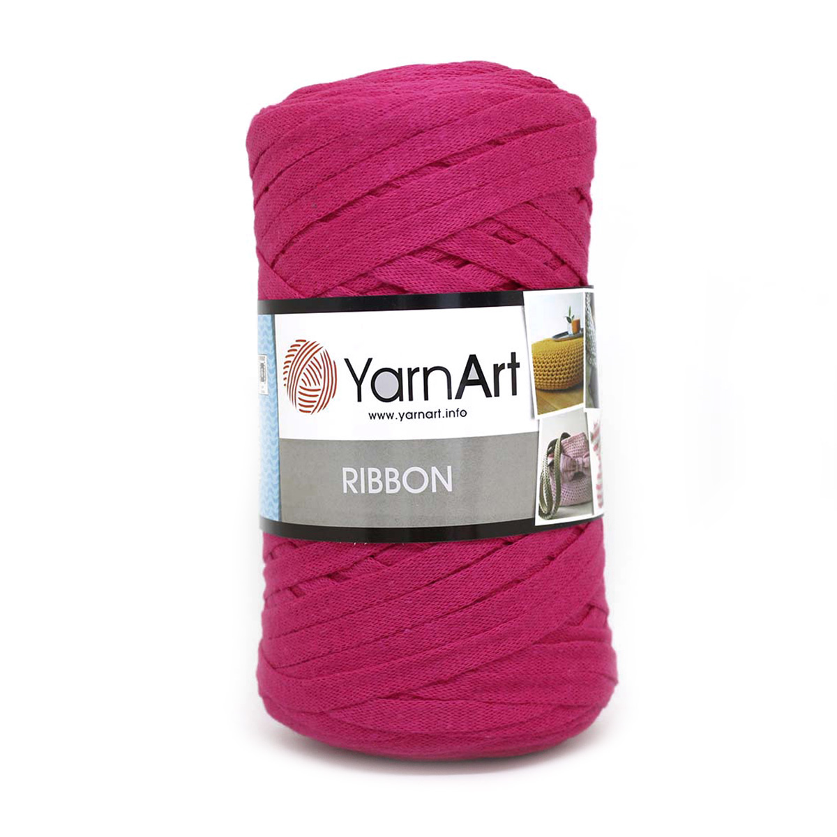 

Пряжа для вязания YarnArt 'Ribbon', 250 г, 125 м (хлопок, вискоза), 771 малиновый, 4 мотка, Розовый