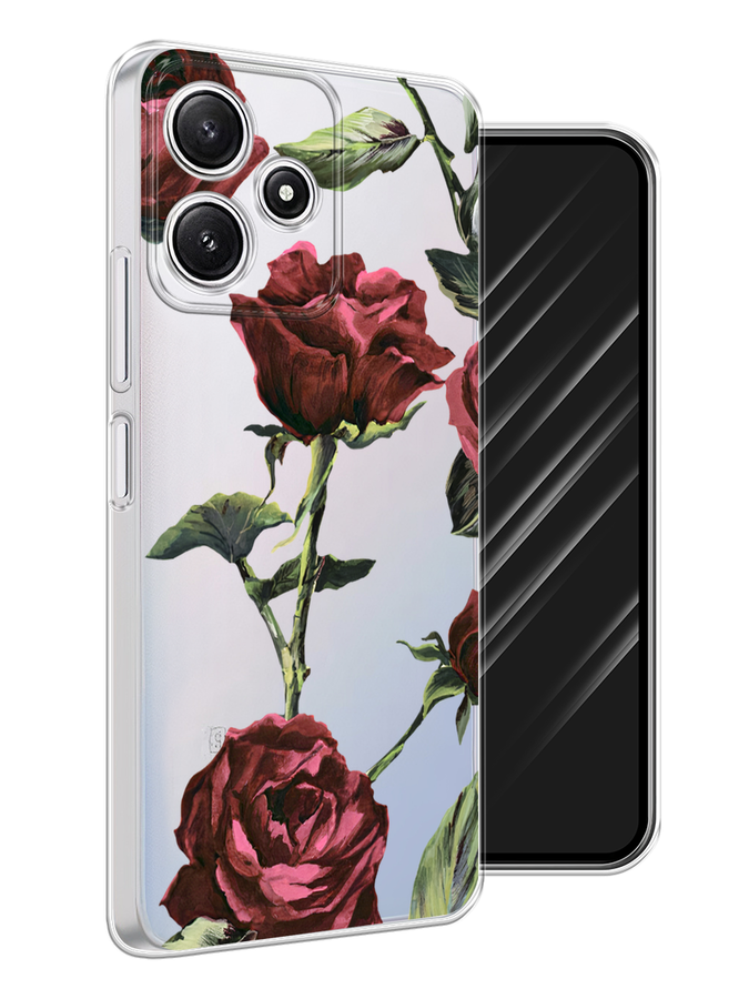 

Чехол Awog на Xiaomi Redmi 12 5G "Бордовые розы фон", Бордовый, 319650-1