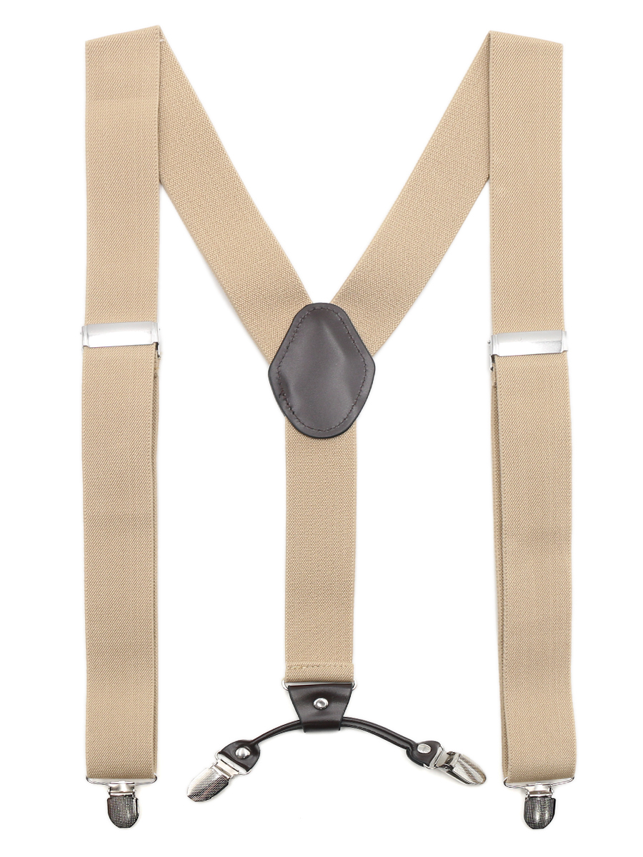 Подтяжки унисекс GENTLETEAM Suspenders-2 бежевые