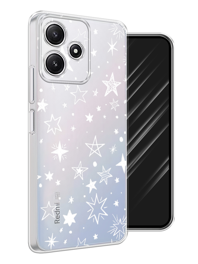 

Чехол Awog на Xiaomi Redmi 12 5G "Звездочки графика белая", Прозрачный;белый, 319650-1