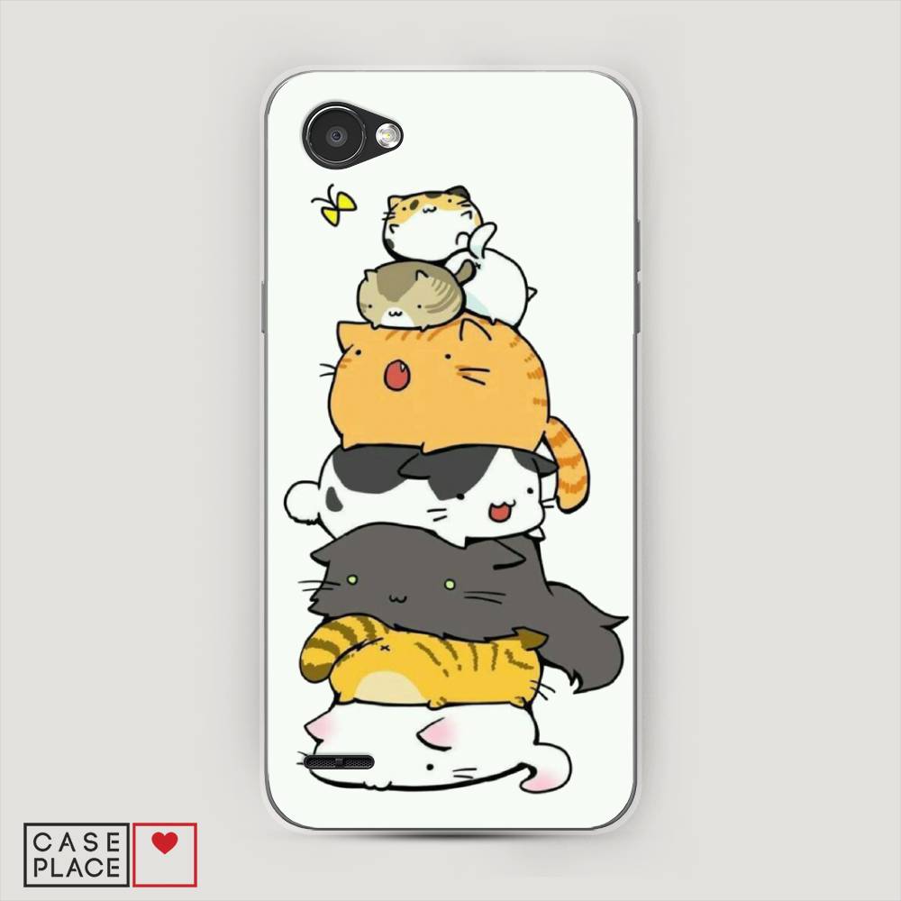 

Чехол Awog на LG Q6 "Бутерброд из котиков", Коричневый;белый;серый, 83150-10