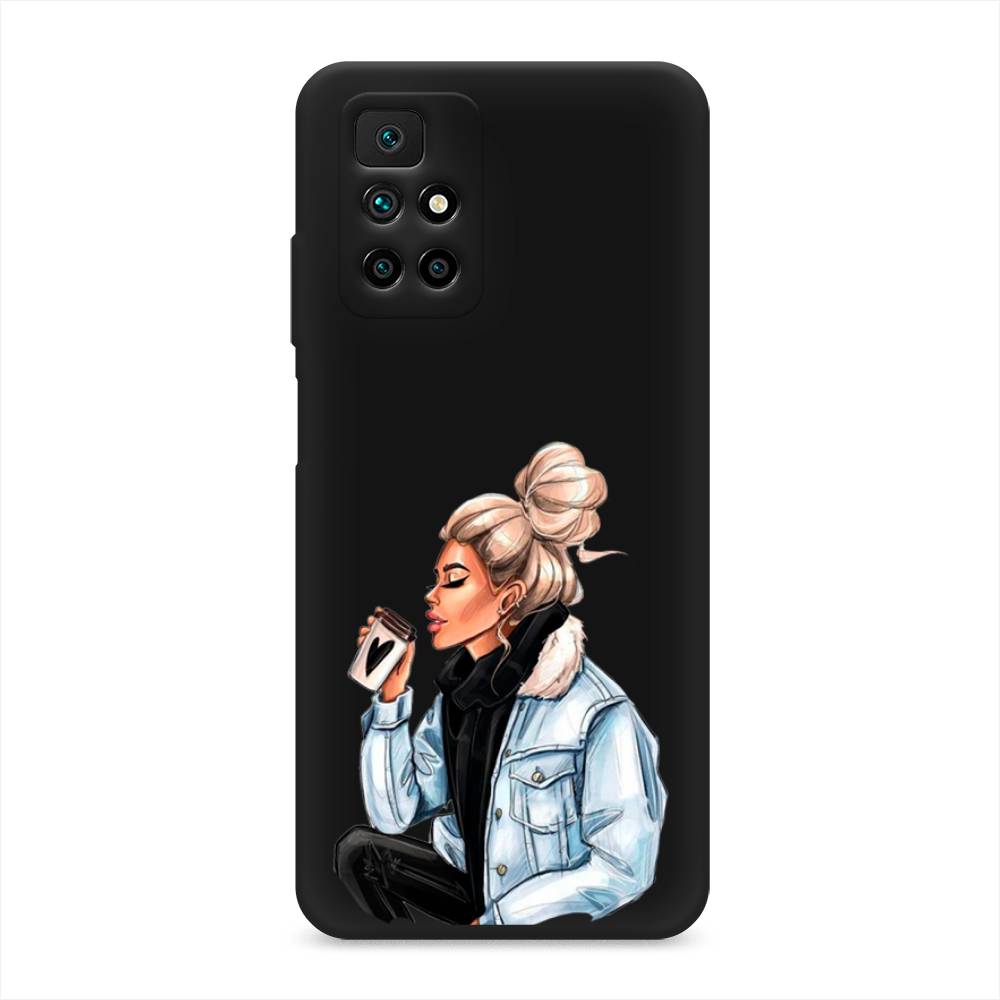 фото Матовый силиконовый чехол "cute girl" на xiaomi redmi note 11 4g china awog