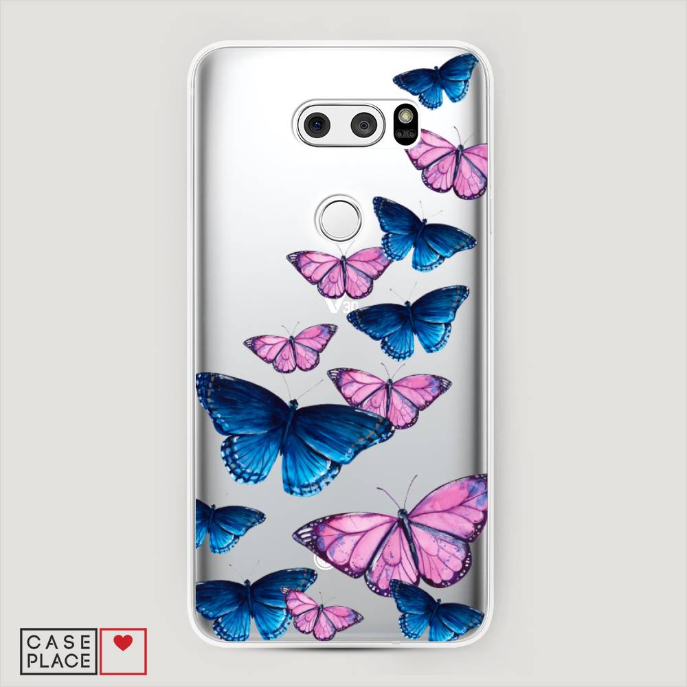 фото Чехол awog "полет бабочек" для lg v30