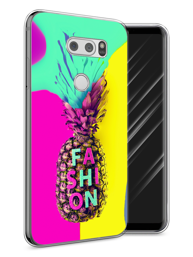 

Чехол Awog на LG V30 "Кислотный ананас", Желтый;розовый;голубой, 83050-10