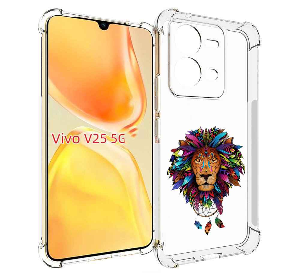 

Чехол MyPads Тотемный Лев для Vivo V25 5G / V25e, Прозрачный, Tocco