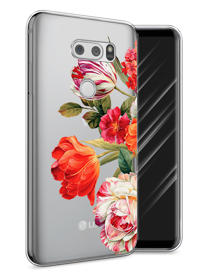

Чехол Awog на LG V30 "Весенний букет", Красный;розовый;зеленый, 83050-8