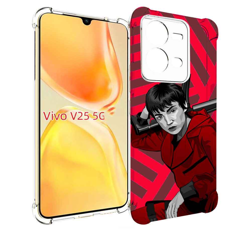 

Чехол MyPads Токио-бумажный-дом для Vivo V25 5G / V25e, Прозрачный, Tocco