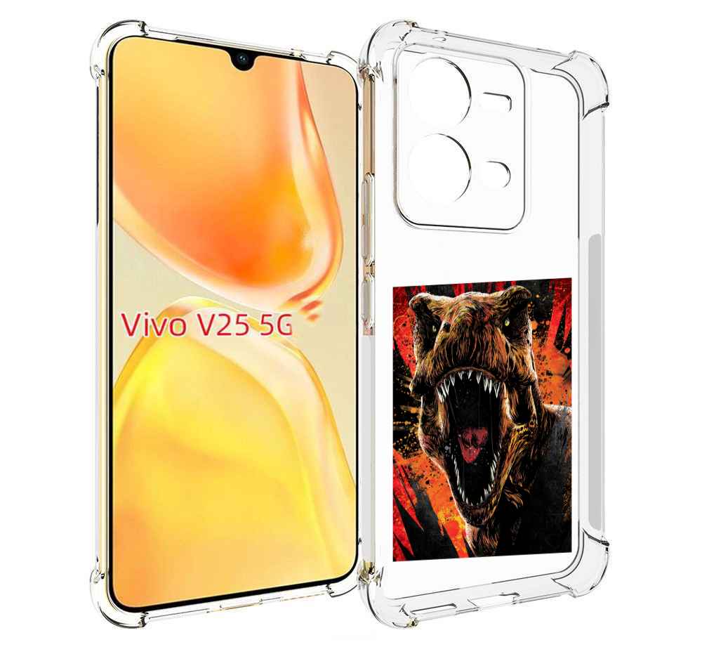 

Чехол MyPads Тиранозавр для Vivo V25 5G / V25e, Прозрачный, Tocco