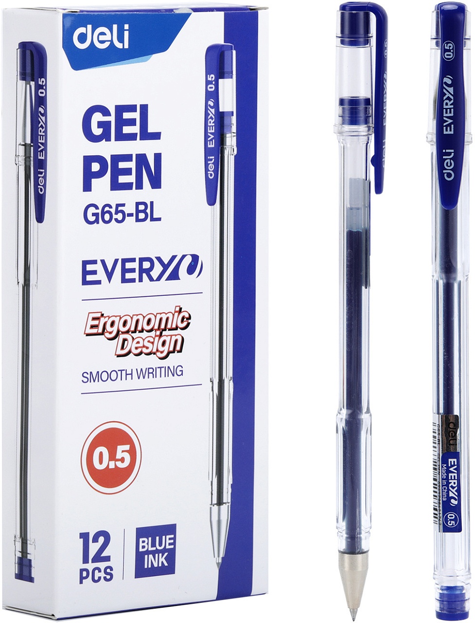 

Ручка гелев. Deli EveryU EG65-BL прозрачный d=0.5мм (12 шт в упаковке) 6941798421742