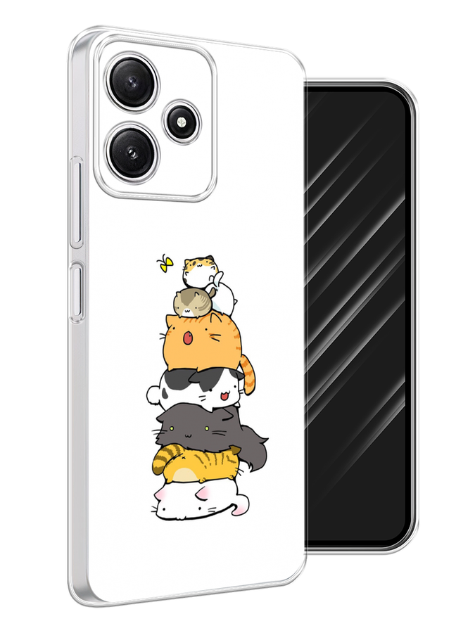 

Чехол Awog на Xiaomi Redmi 12 5G "Бутерброд из котиков", Коричневый;белый;серый, 319650-1