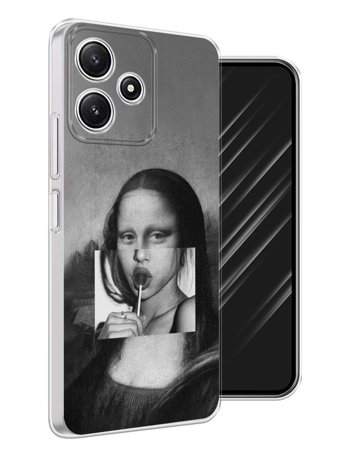 

Чехол Awog на Xiaomi Redmi 12 5G "Mona Lisa sucking lollipop", Серый, 319650-1