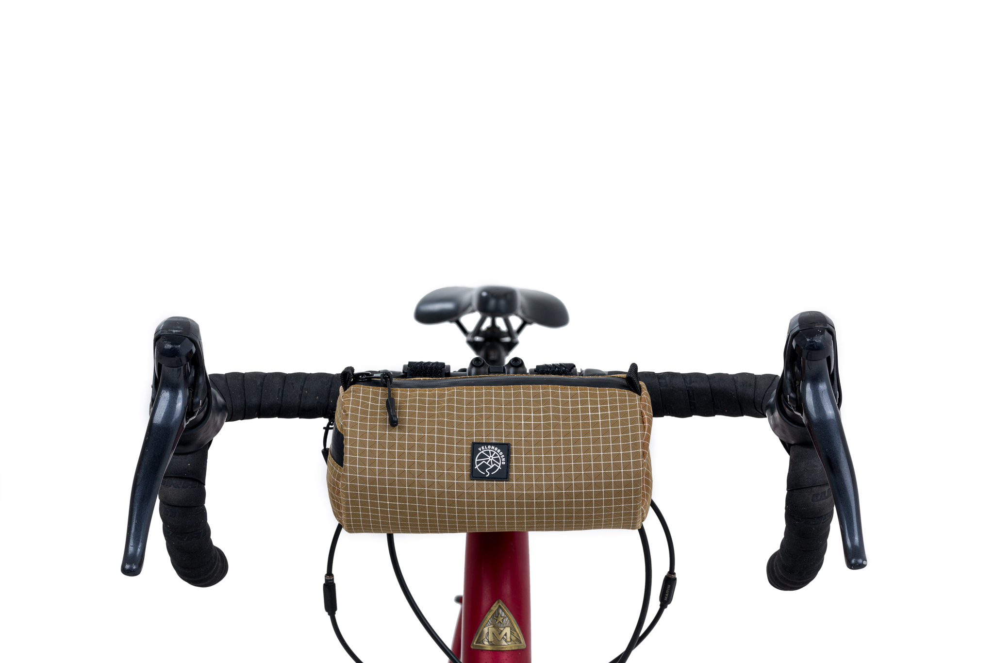 Велосипедная сумка-бардачок Velohorosho BK03BIESQ, бежевый в клетку