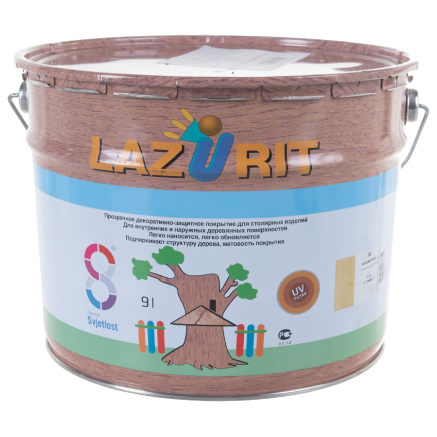 

Goodhim Декоративное покрытие для дерева Lazurit бесцветный, 9 л 73652