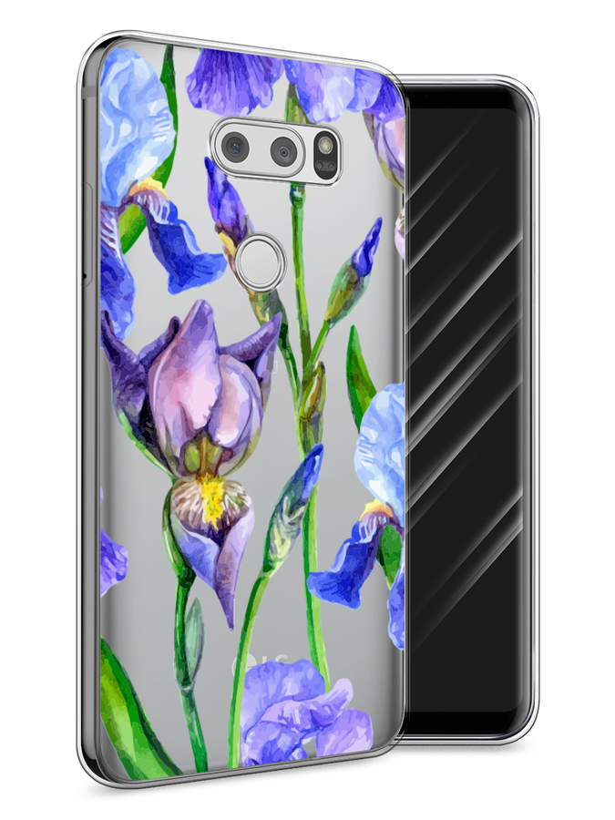

Чехол Awog на LG V30 "Синие ирисы", Фиолетовый;голубой;зеленый, 83050-8