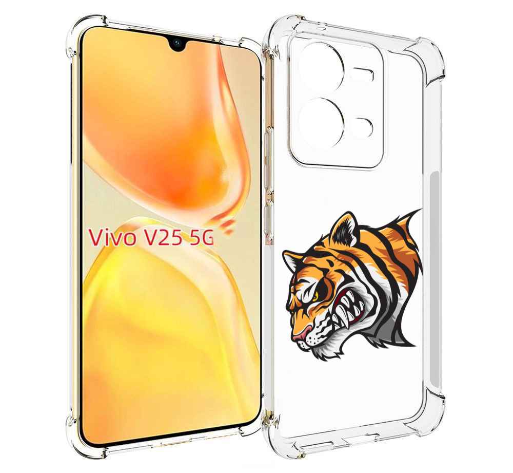 

Чехол MyPads Тигр для Vivo V25 5G / V25e, Прозрачный, Tocco