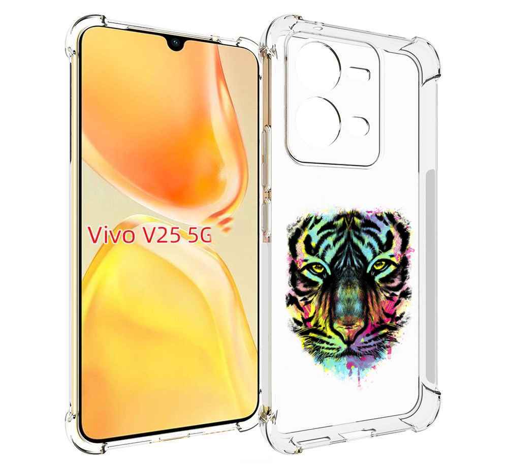 

Чехол MyPads Тигр 1 для Vivo V25 5G / V25e, Прозрачный, Tocco