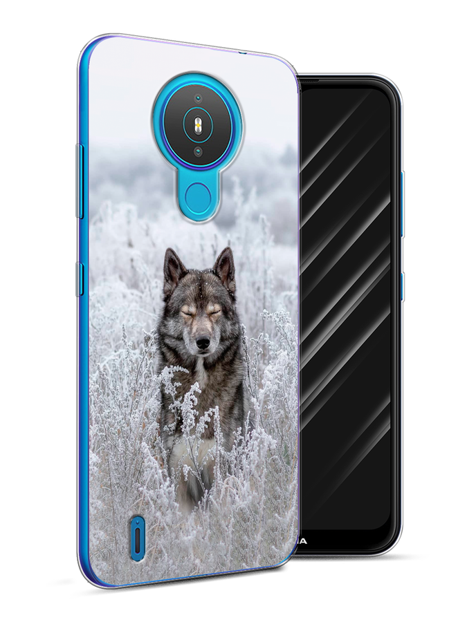 

Чехол Awog на Nokia 1.4 / Нокиа 1.4 "Волк в поле", Белый;черный, 124550-1