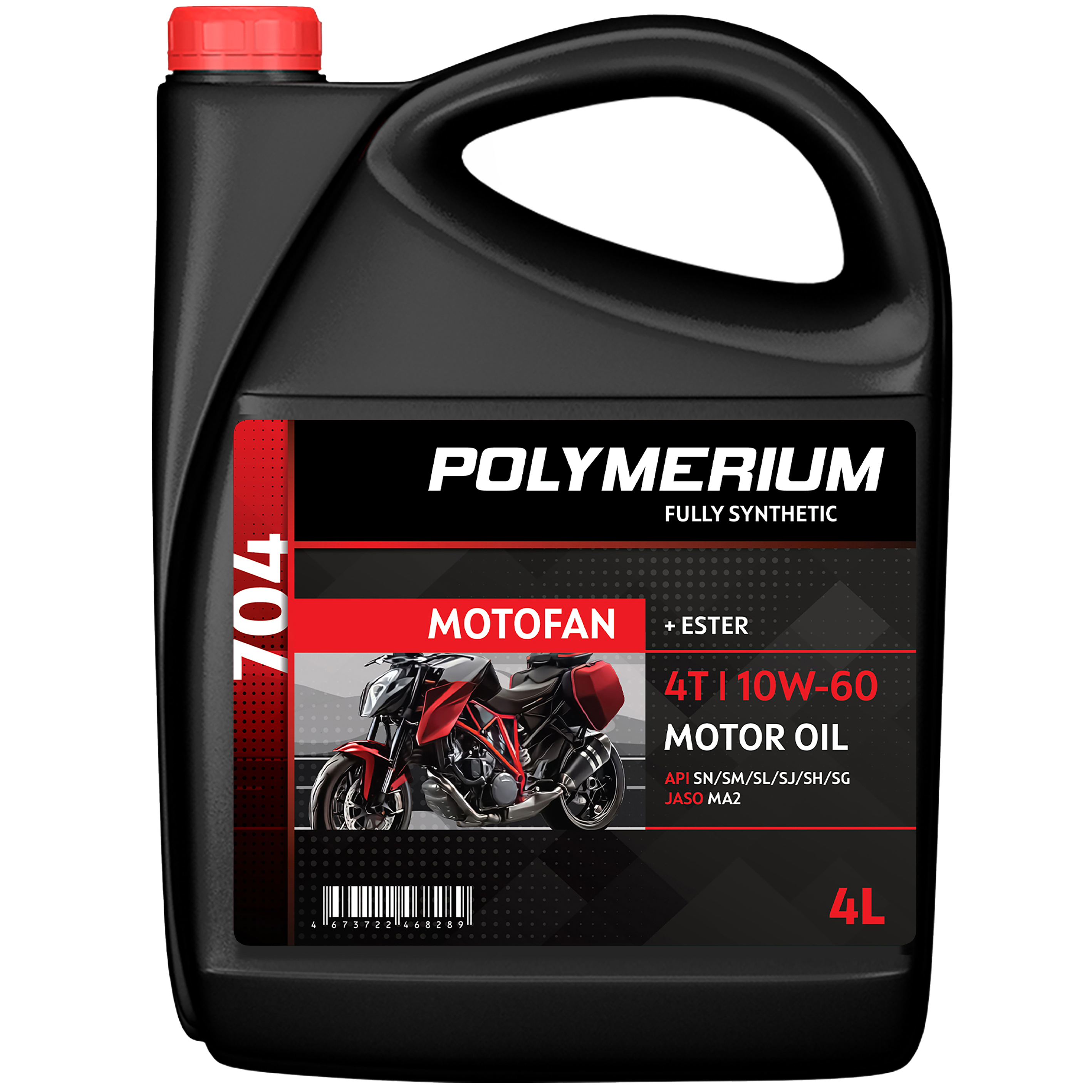 

Моторное масло POLYMERIUM MOTOFAN 704 10W-60 4T 4L, plmmf470410604