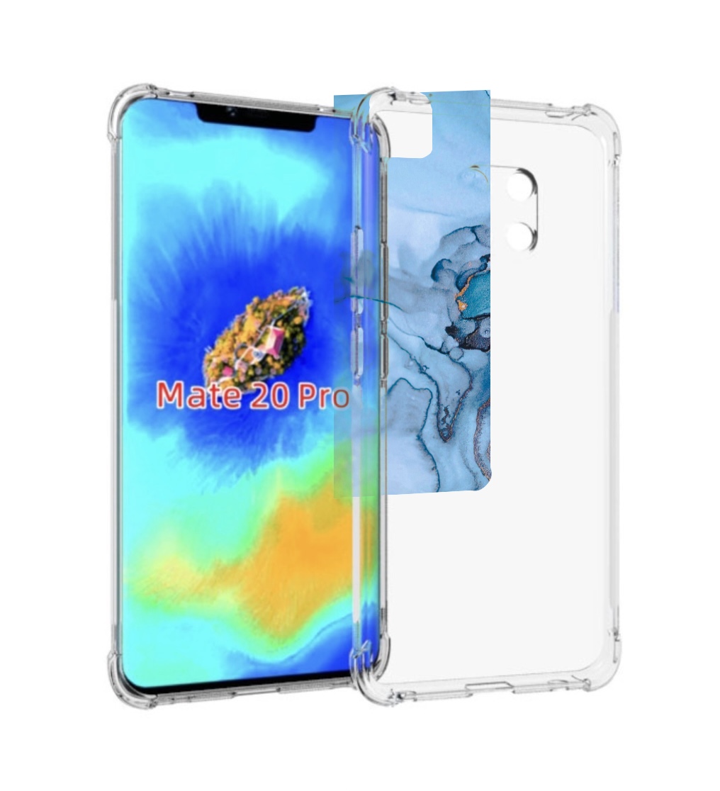 

Чехол MyPads голубой мрамор для Huawei Mate 20 Pro/Mate 20 RS 6.39, Прозрачный, Tocco