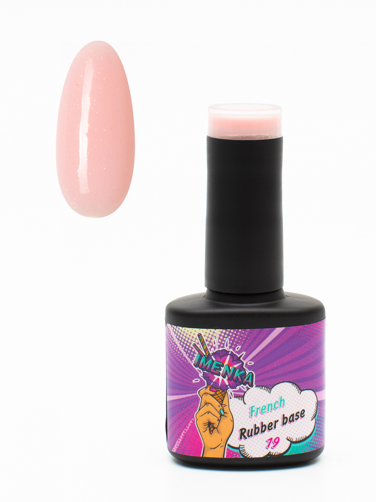 База ImenKa для ногтей камуфлирующая Розовая 19 12мл анальная пробка ns novelties firefly pleasure plug средняя розовая