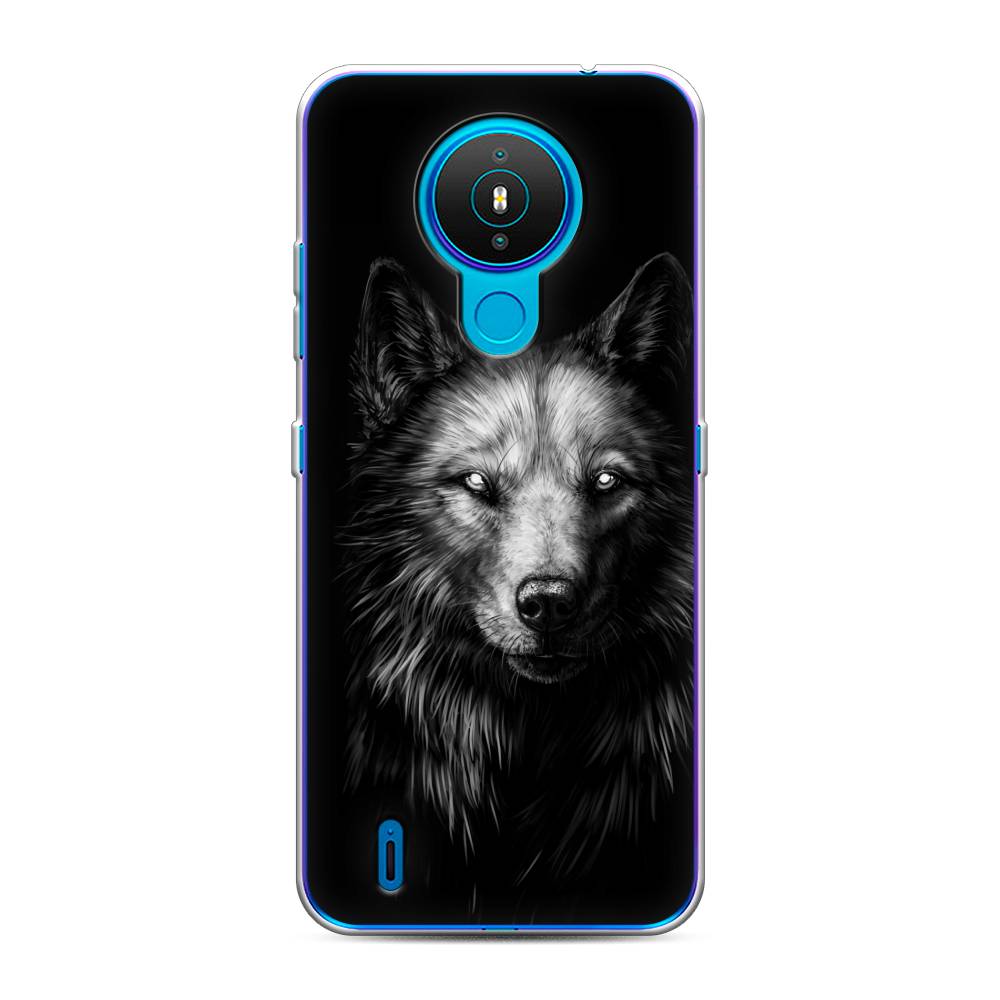 фото Чехол awog "волк черно белый" для nokia 1.4
