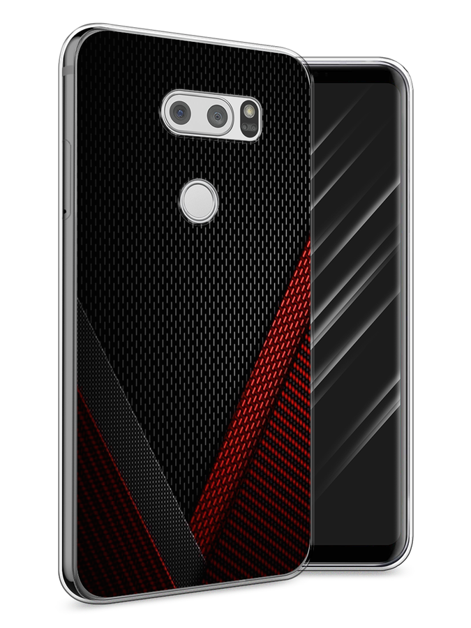 

Чехол Awog на LG V30 "Красный карбон", Черный;красный, 83050-3