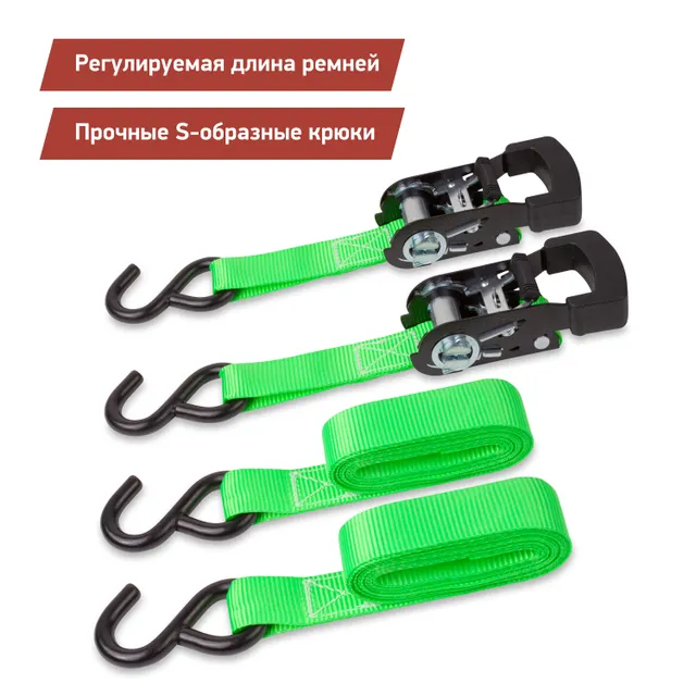 

Стяжки нейлоновые DSV для крепления груза 27 мм х 3 м, 1,1т, 2 штуки в комплекте