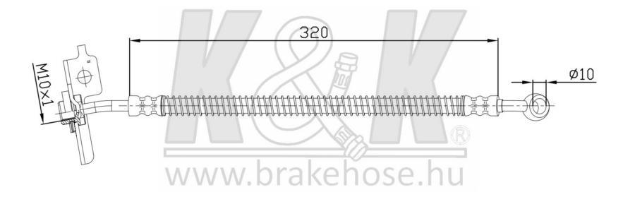 

K&K FT1054 Шланг тормозной передн прав HYUNDAI: Santa Fe II (CM) 2.2 CRDi GLS, 2.2 CRDi GL