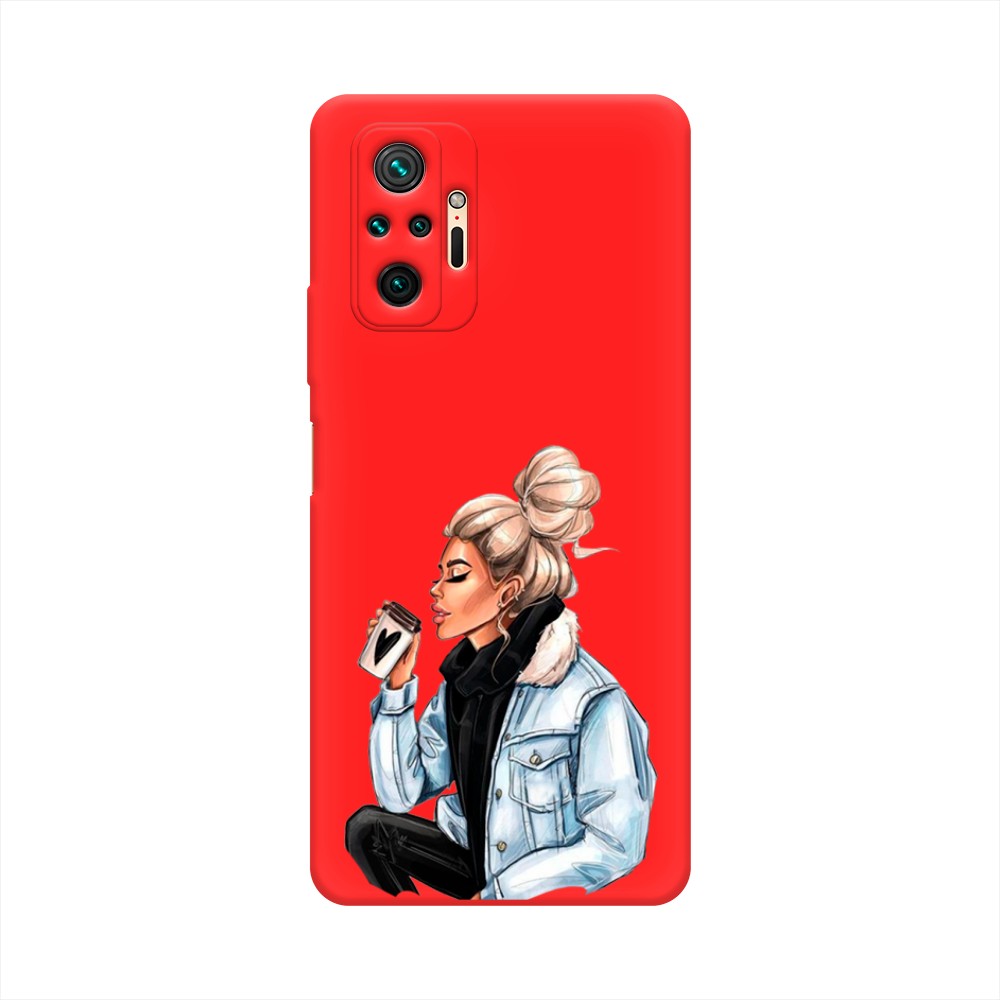 фото Матовый силиконовый чехол "cute girl" на xiaomi redmi note 10 pro awog