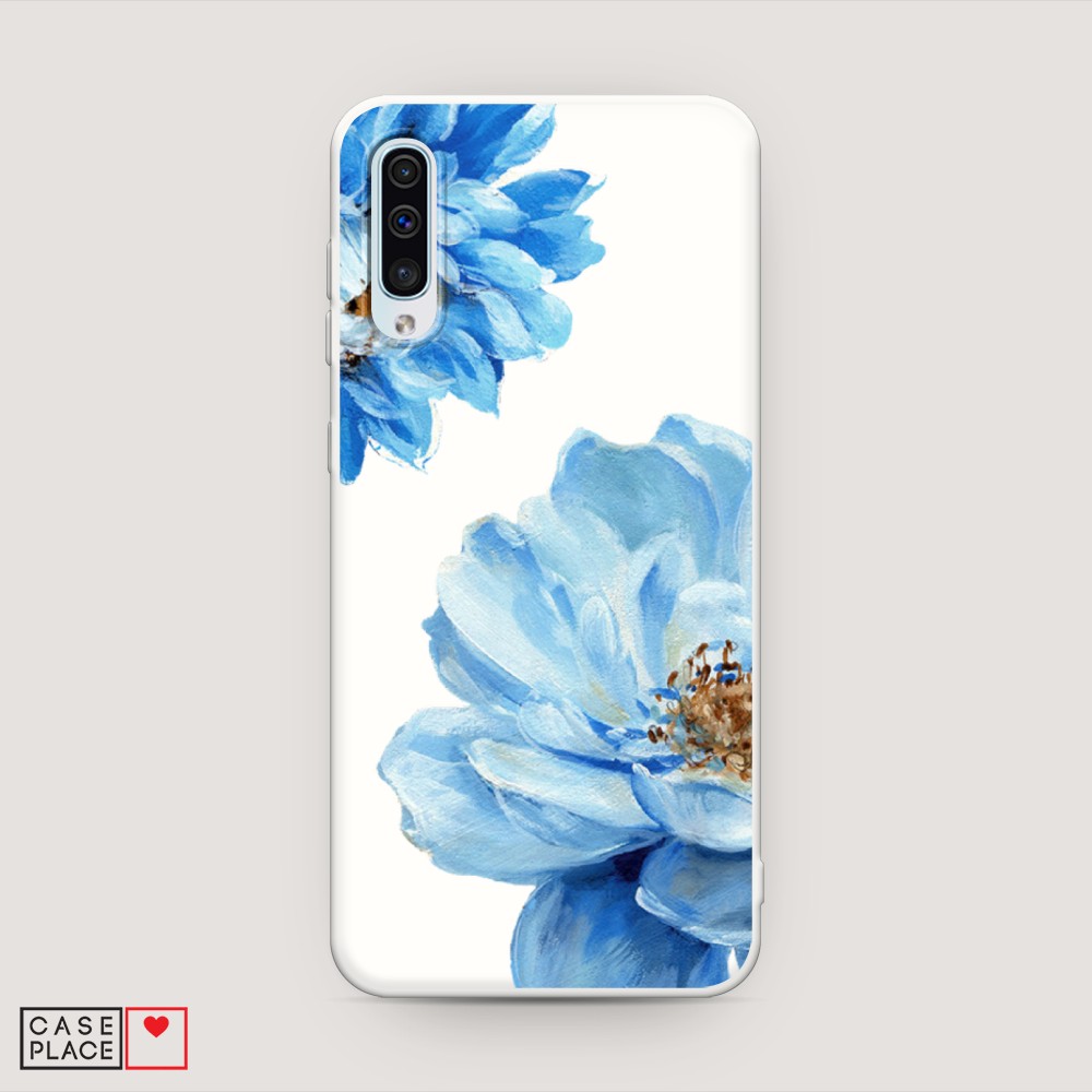 

Матовый силиконовый чехол "Голубые клематисы" на Samsung Galaxy A50