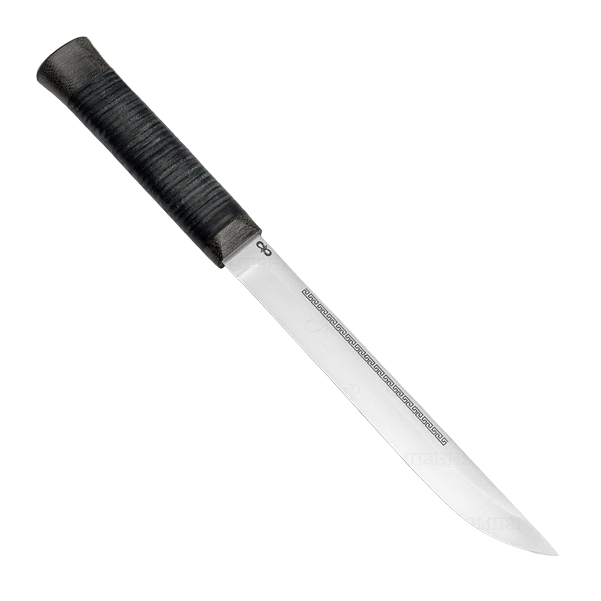 фото Нож златоуст бурятский средний, 95х18, кожа