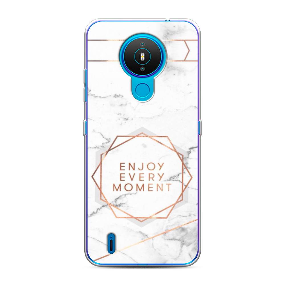 

Чехол Awog на Nokia 1.4 / Нокиа 1.4 "Enjoy every moment мрамор", Белый;розовый;серый, 124550-7